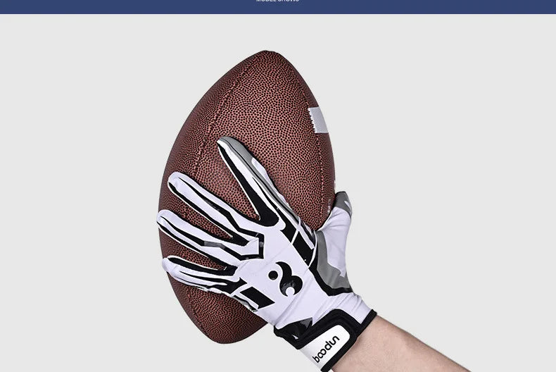 1 Pair Rugby Gloves Full Finger Anti Slip Gel Baseball American Football Gloves Outdoor Sport Gloves for Men Women