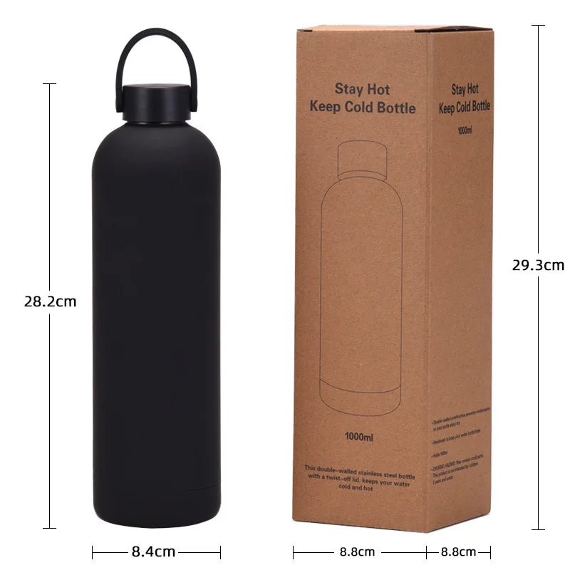 1000ML Stainless Steel Water Bottles Thermos Bottle Insulated Water Bottle Drinking Bottle Coffee Cup Travel Mug Vacuum