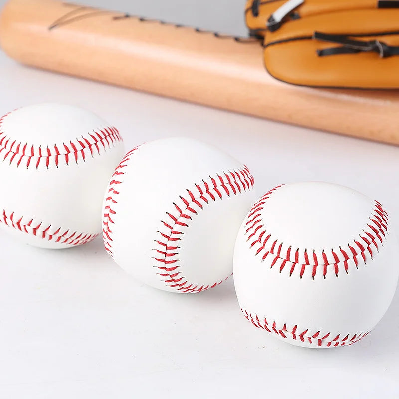 1/3pcs Handmade Baseball Nine Inch Game Training PVC Baseball Rubber Inner Soft Baseball Solid Foam Bouncy Ball Group Athletics