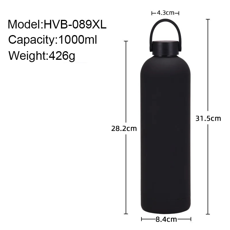 1000ML Stainless Steel Water Bottles Thermos Bottle Insulated Water Bottle Drinking Bottle Coffee Cup Travel Mug Vacuum