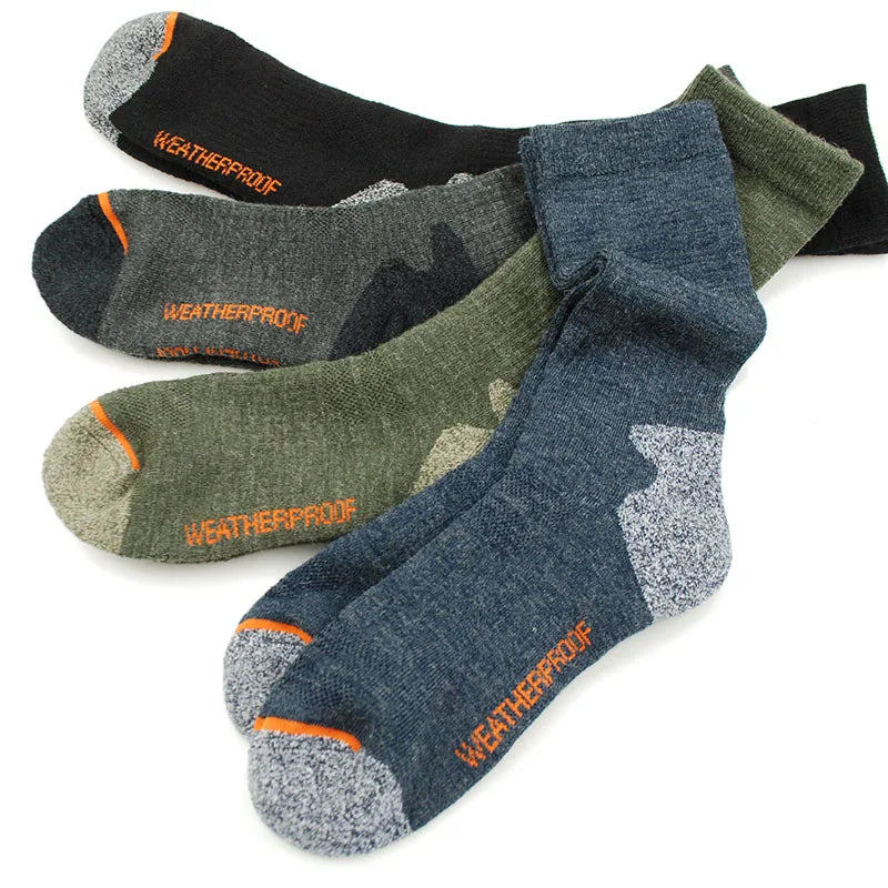 Men's Merino Wool Fleece sock Woolen Thermal Warm Winter Athletics Breathable Socks For Male 41-46